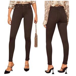 Reformation Harper High Rise Skinny Jeans Black NWT Size 24